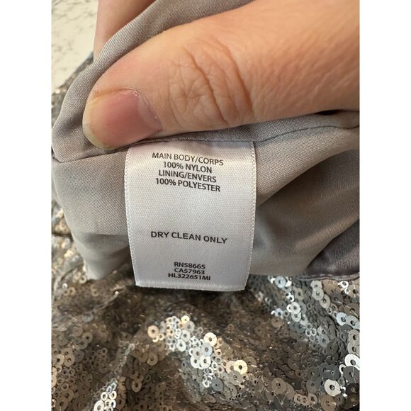 Chelsea28 Sequin Silver Pull-on Elastic Waist Pants Size Medium - Picture 4 of 8